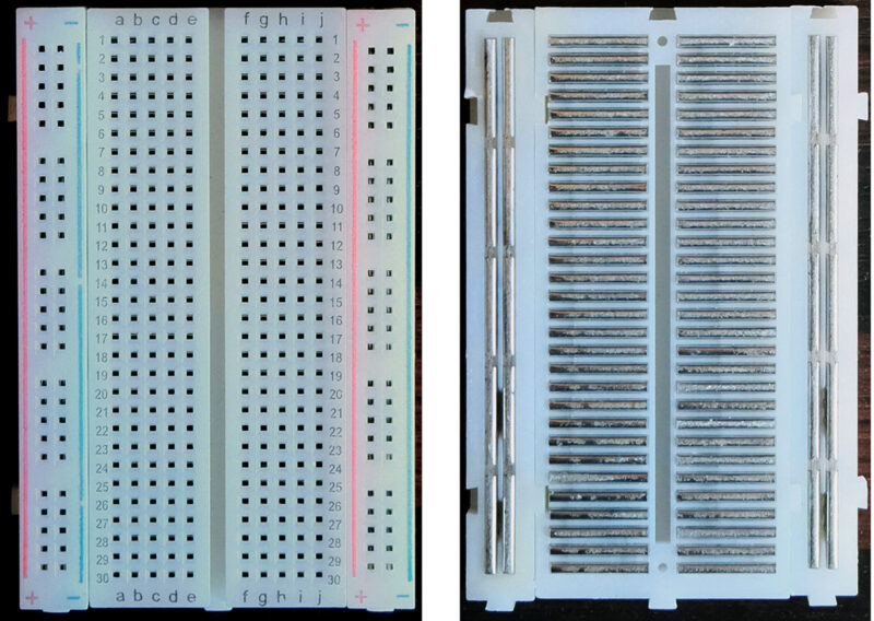 ブレッドボード表裏